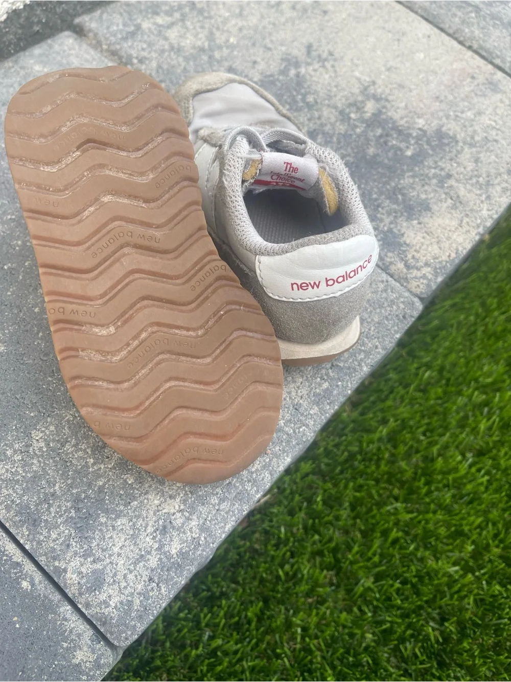 New Balance Kids Sneakers in Gray and White